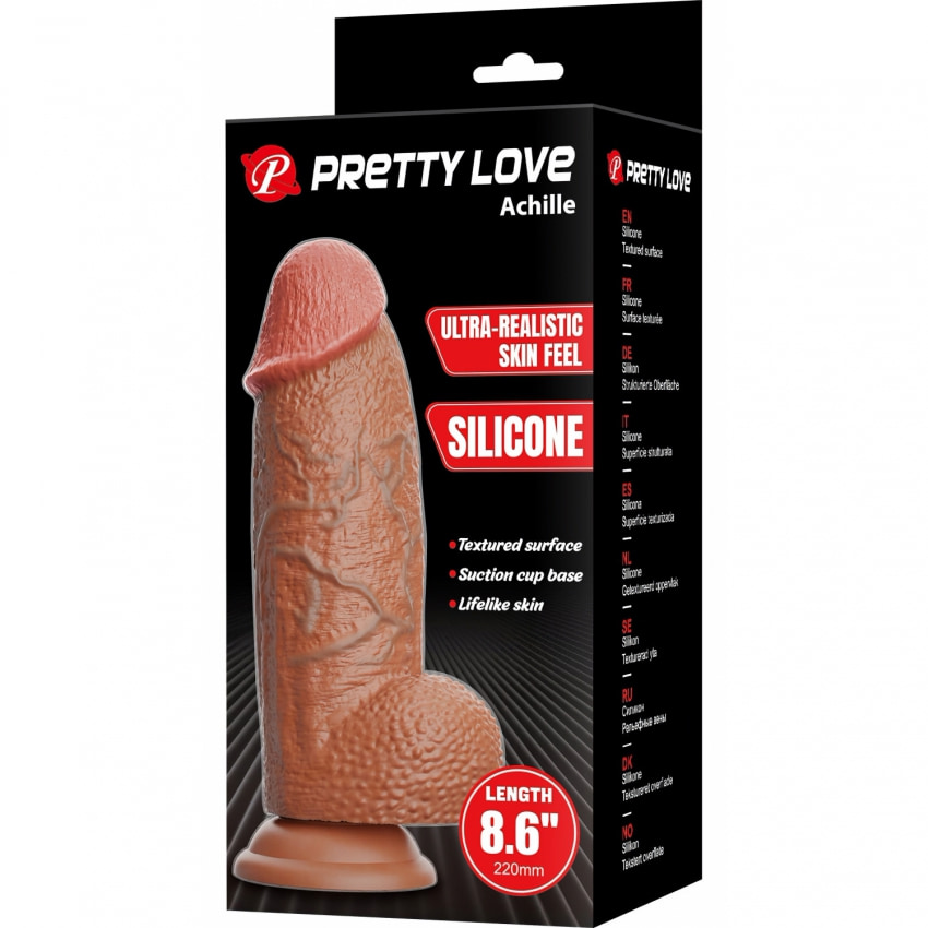Achilles Dildo Realist 22 cm Texturat Din silicon