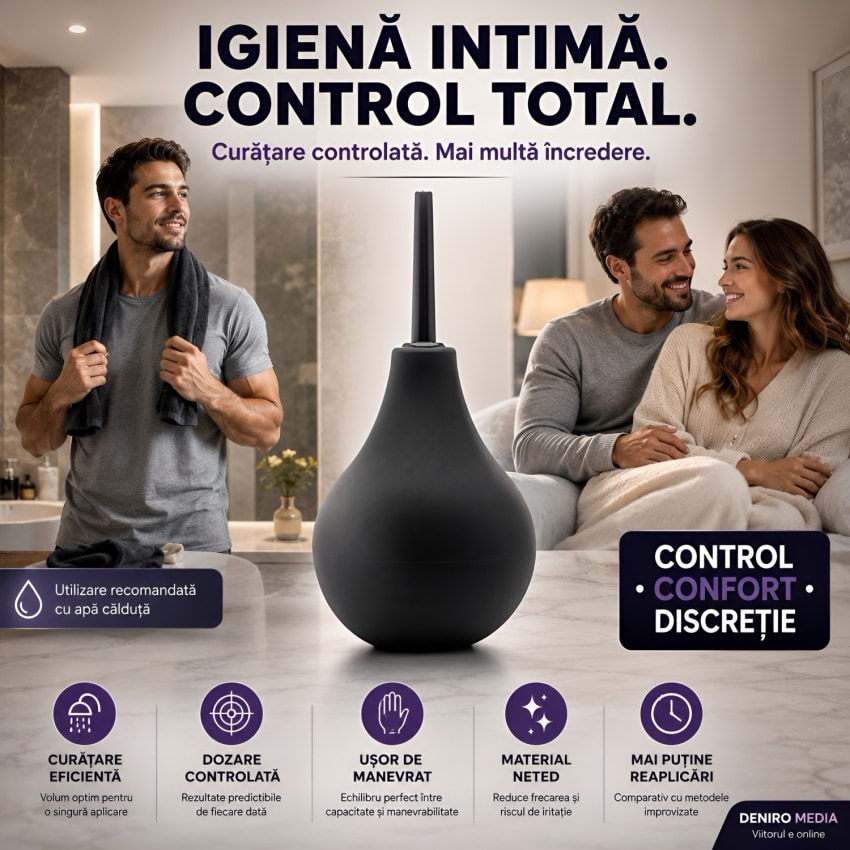 Anal Irigator Medium Negru