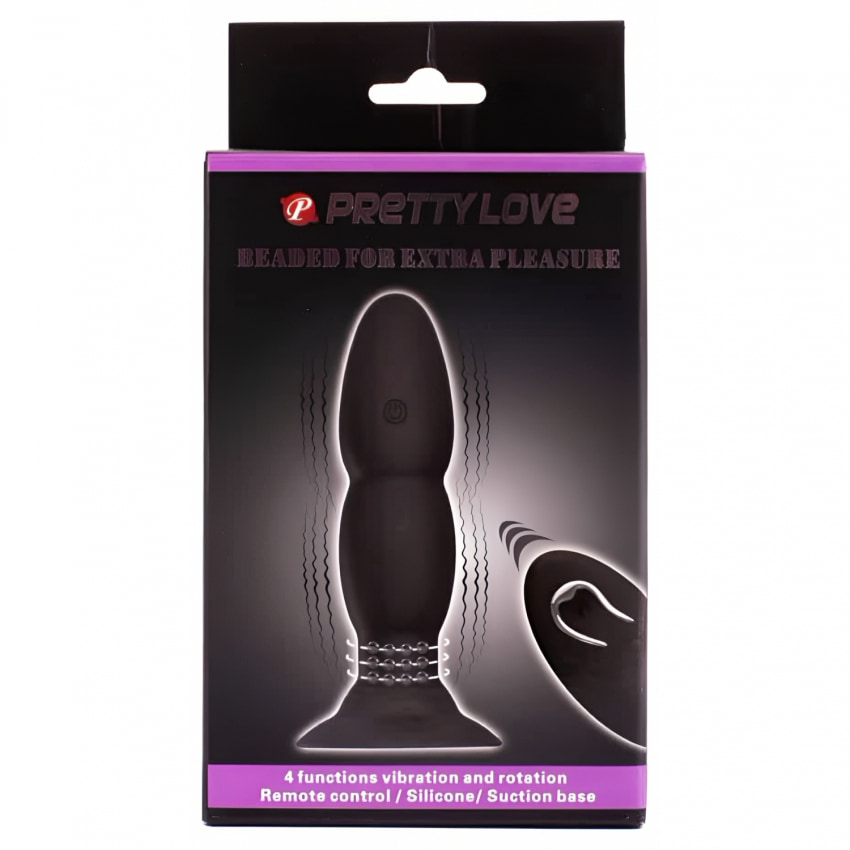 Anal Plug Cu Vibrații Pretty Love Beaded Negru