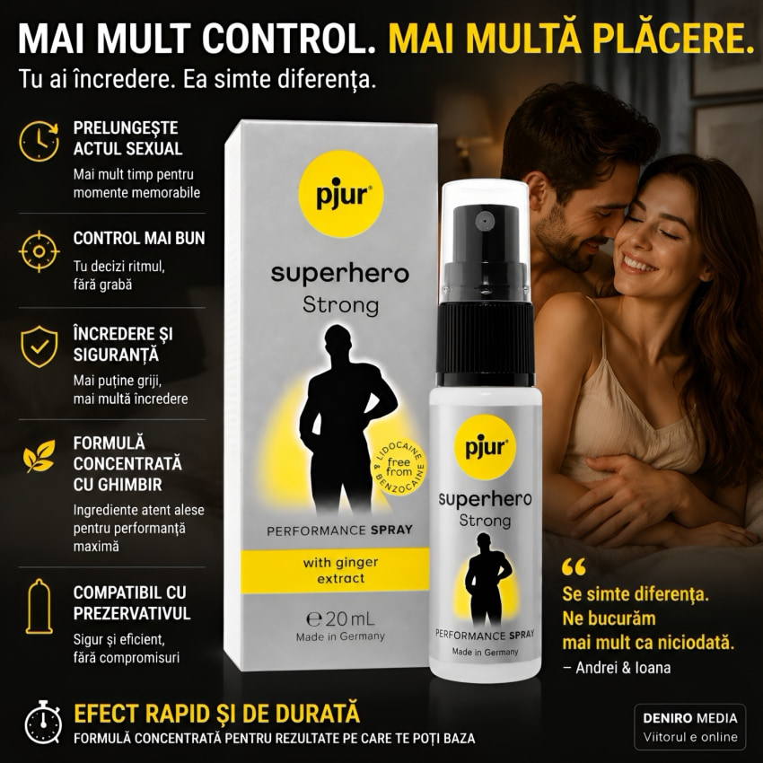Anti Ejaculare Timpurie Atomizator Pjur Superhero Strong 20ml