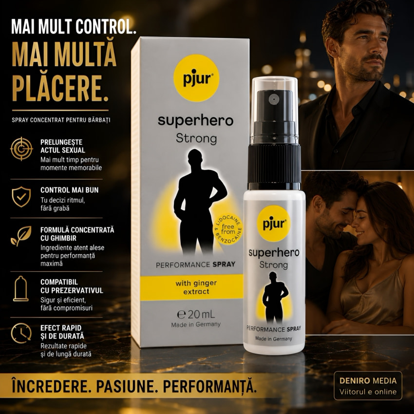 Anti Ejaculare Precoce Atomizator Pjur Superhero Strong 20ml