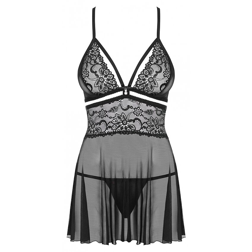 Babydoll Obsessive 838-BAB Negru 2XL