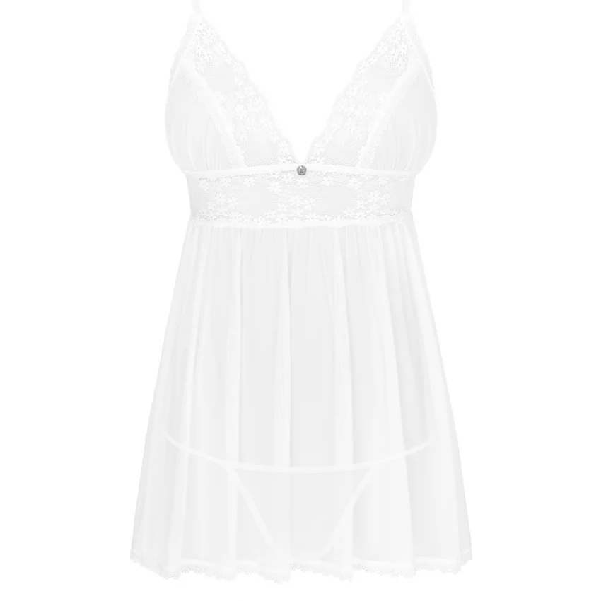 Babydoll Obsessive Heavenlly Alb XS-S