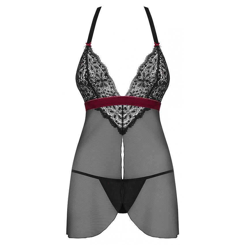 Babydoll Obsessive Rossita Negru L-XL