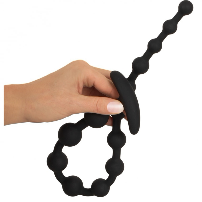 Black Velvets Anal Beads Negru