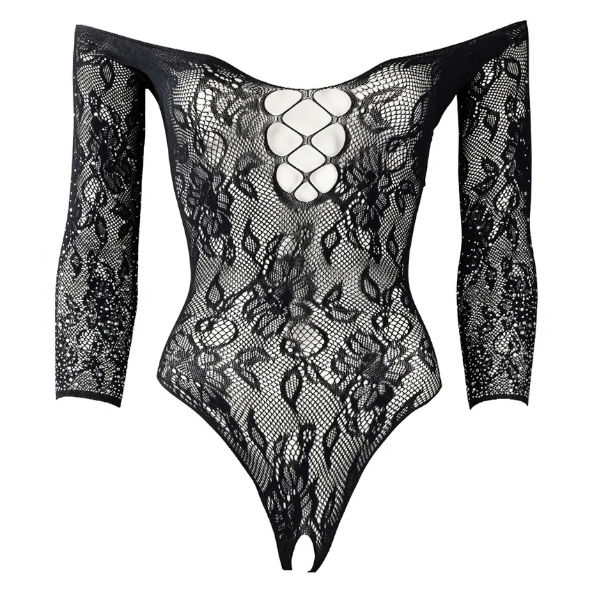 Body Le Desir Wonder Rhinestone Fun Negru S-L