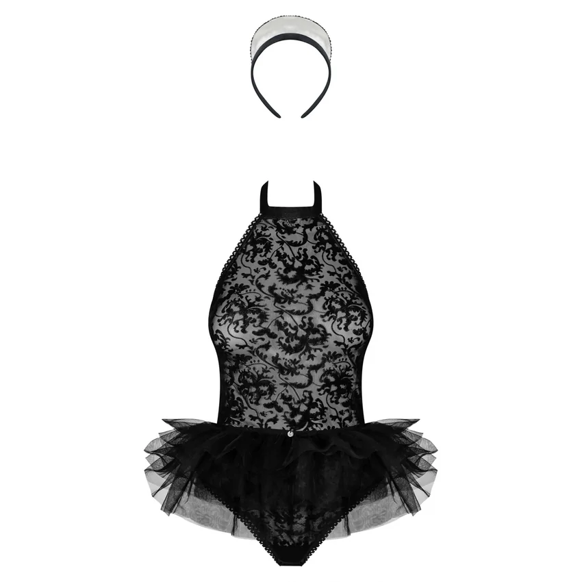 Body Obsessive Frilles Negru S-M