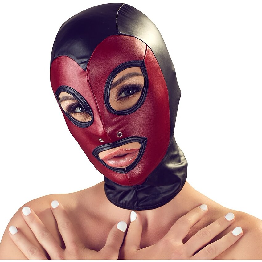 Cagulă Bad Kitty Head Mask Vișiniu Negru