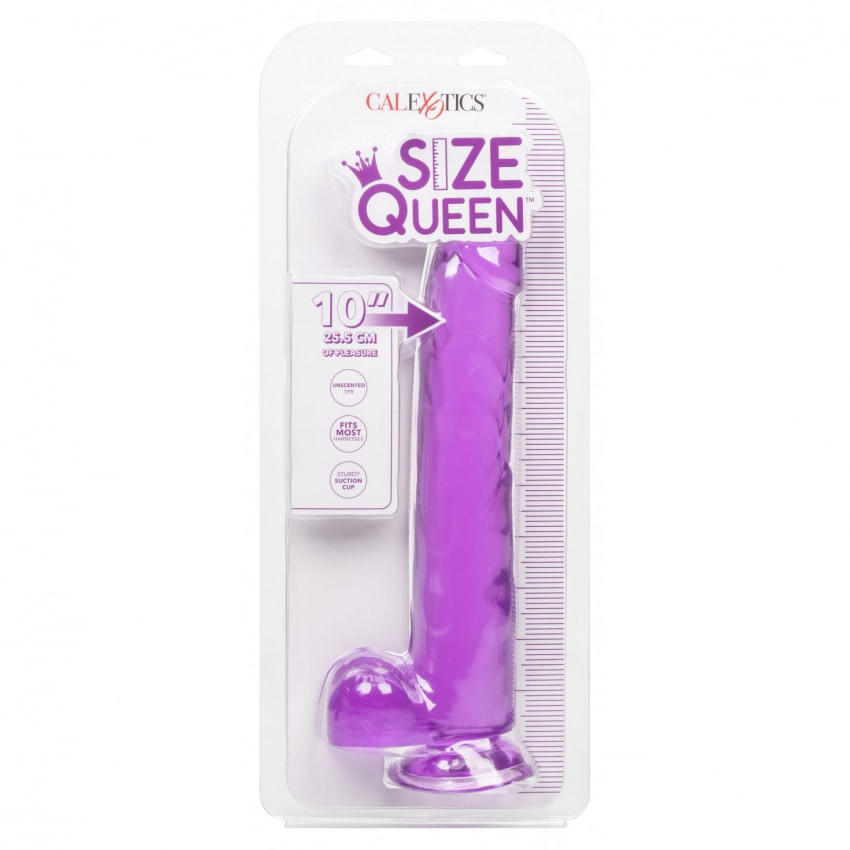 CalExotics size Queen 30,5 cm – Realist cu Ventuză Mov