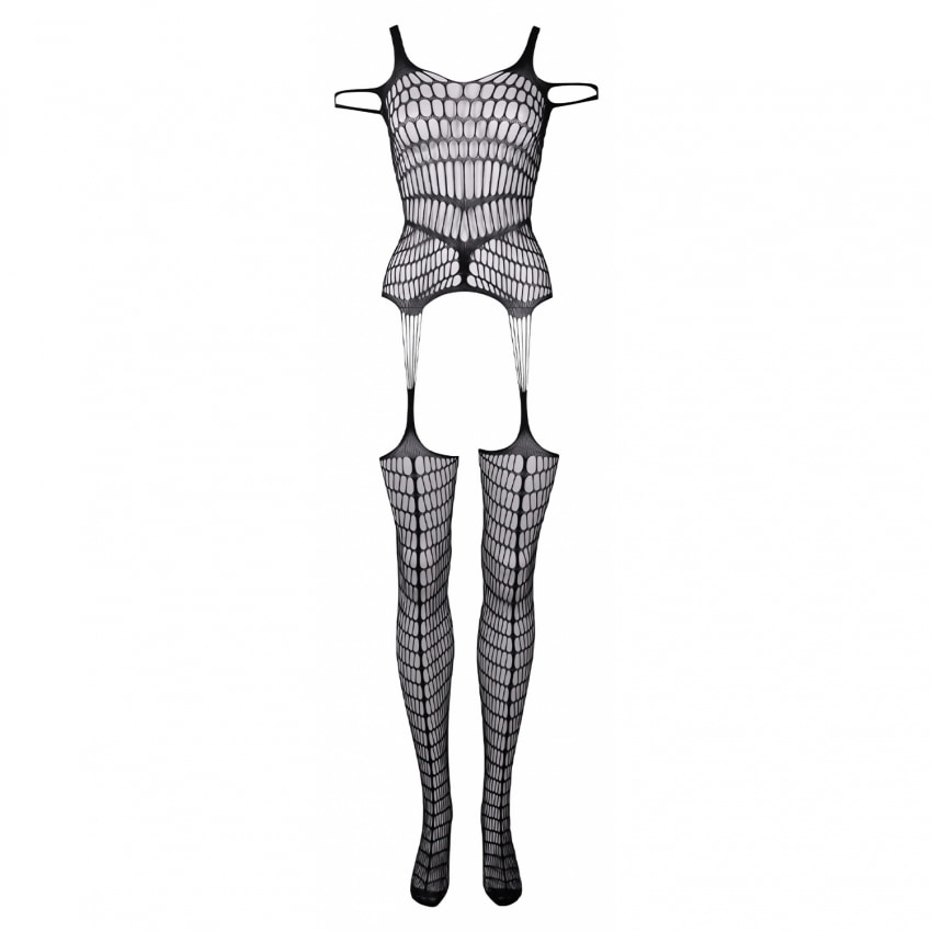 Catsuit Le Desir Shredded Negru S-L