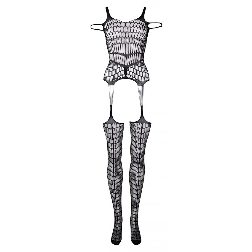 Catsuit Le Desir Shredded Negru S-L