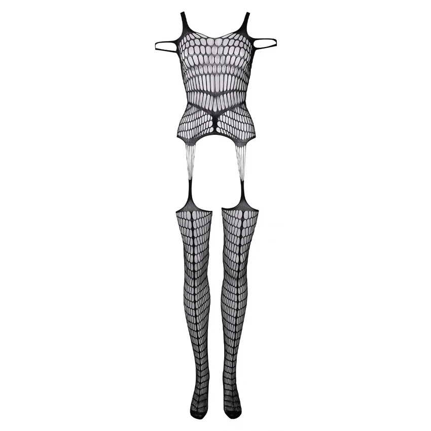 Catsuit Le Desir Shredded Negru S-L