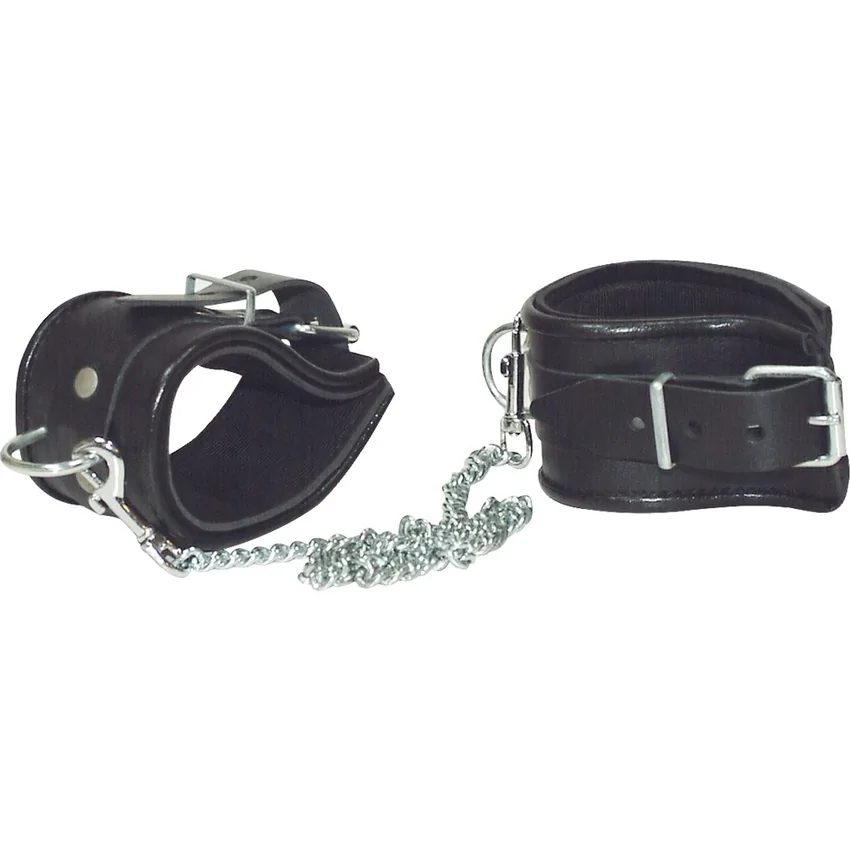 Cătușe Picioare Leather Cuffs Negru