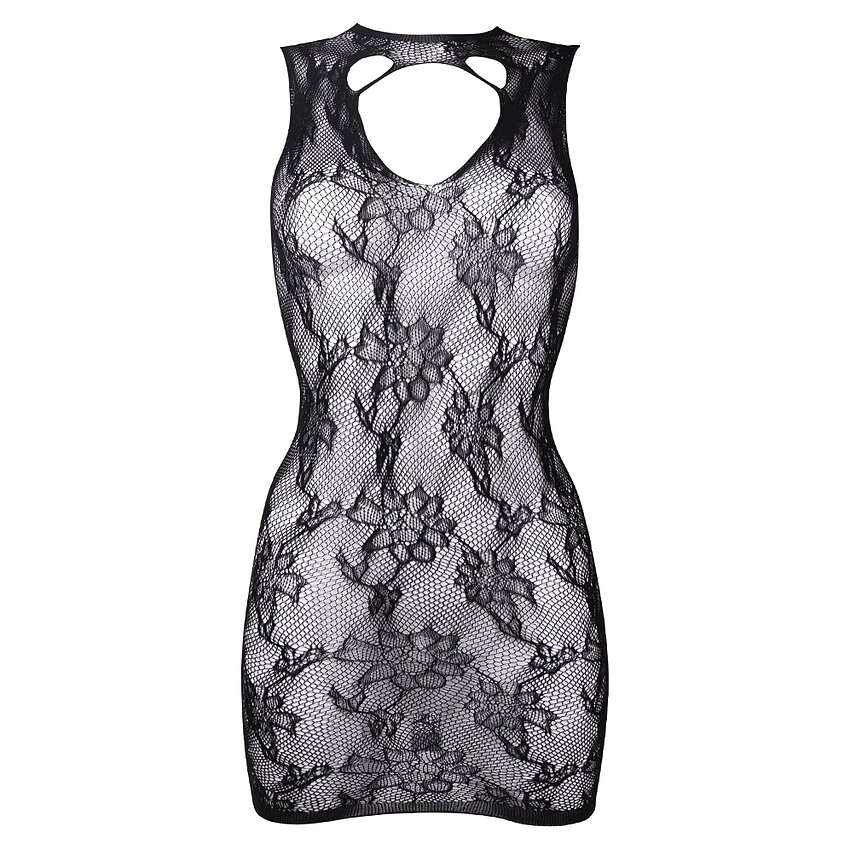 Chemise Le Désir High Neck Lace Mini Dress Negru S-L