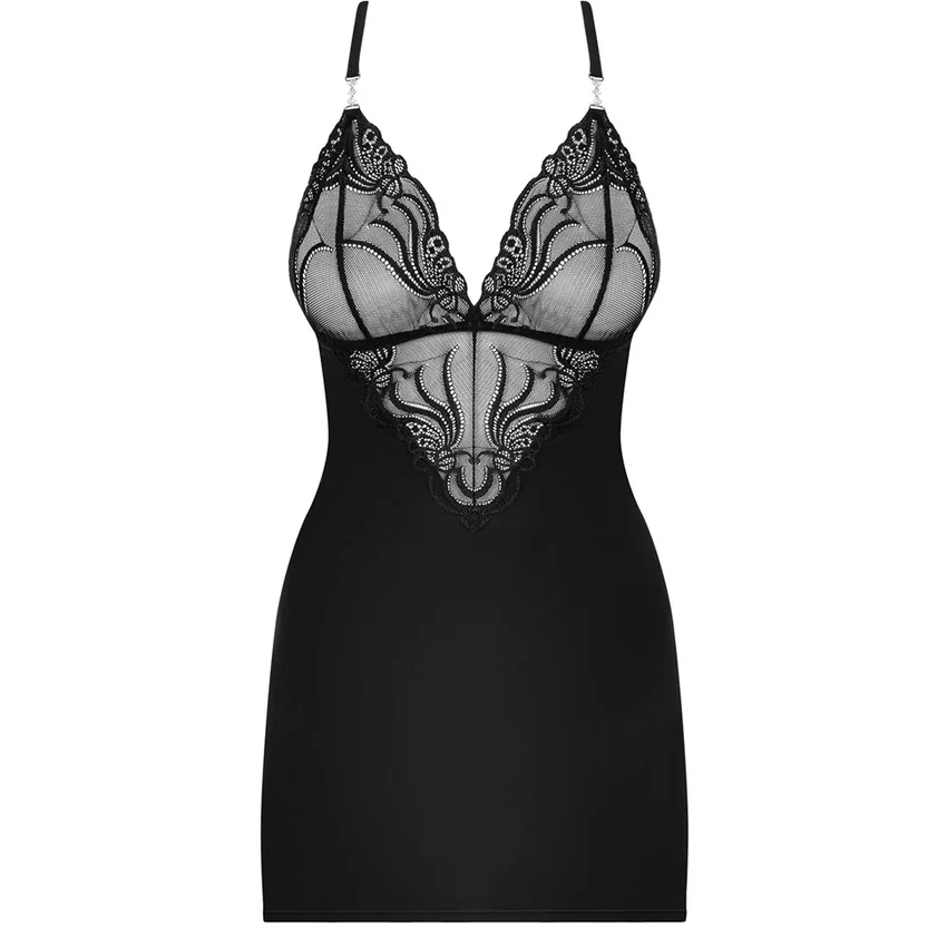 Chemise Obsessive 828-CHE Negru L-XL