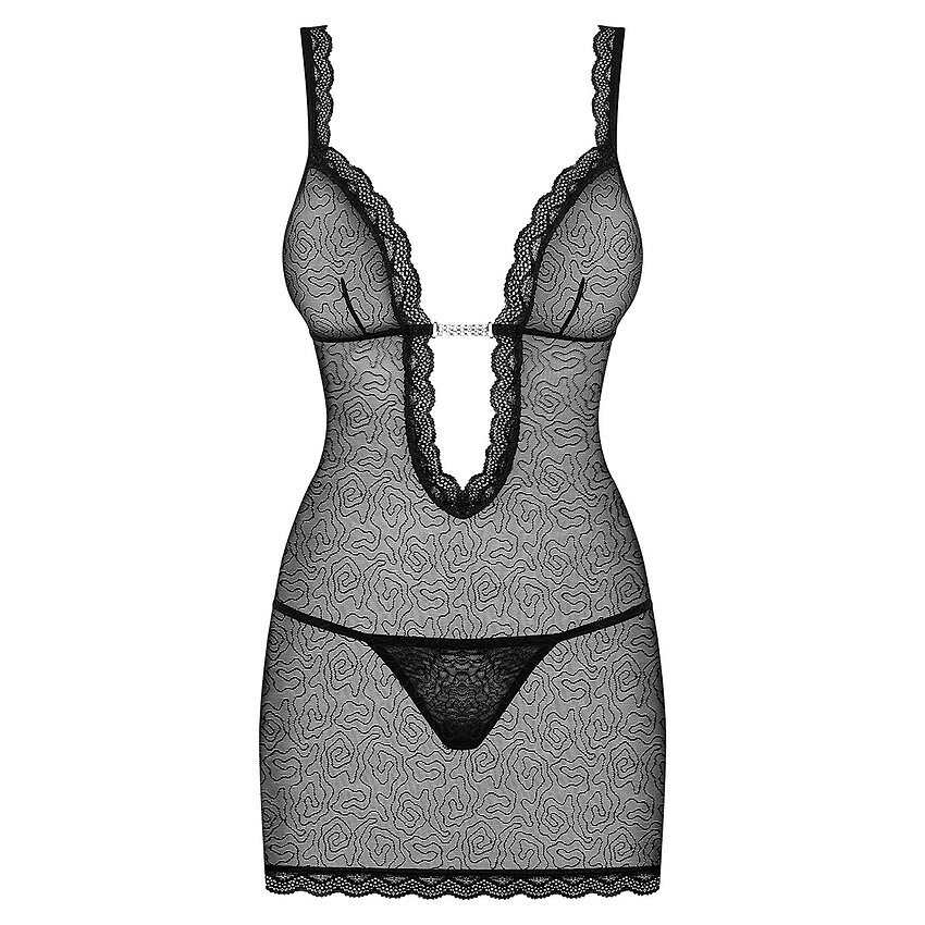 Chemise Obsessive 877-CHE Negru S-M