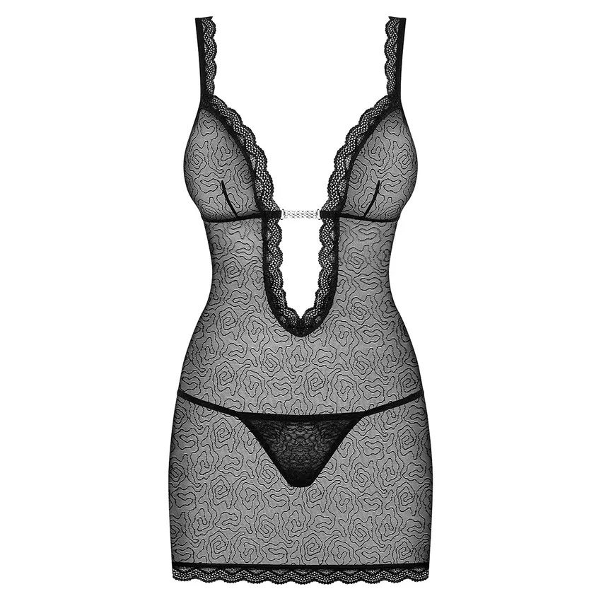 Chemise Obsessive 877-CHE Negru S-M