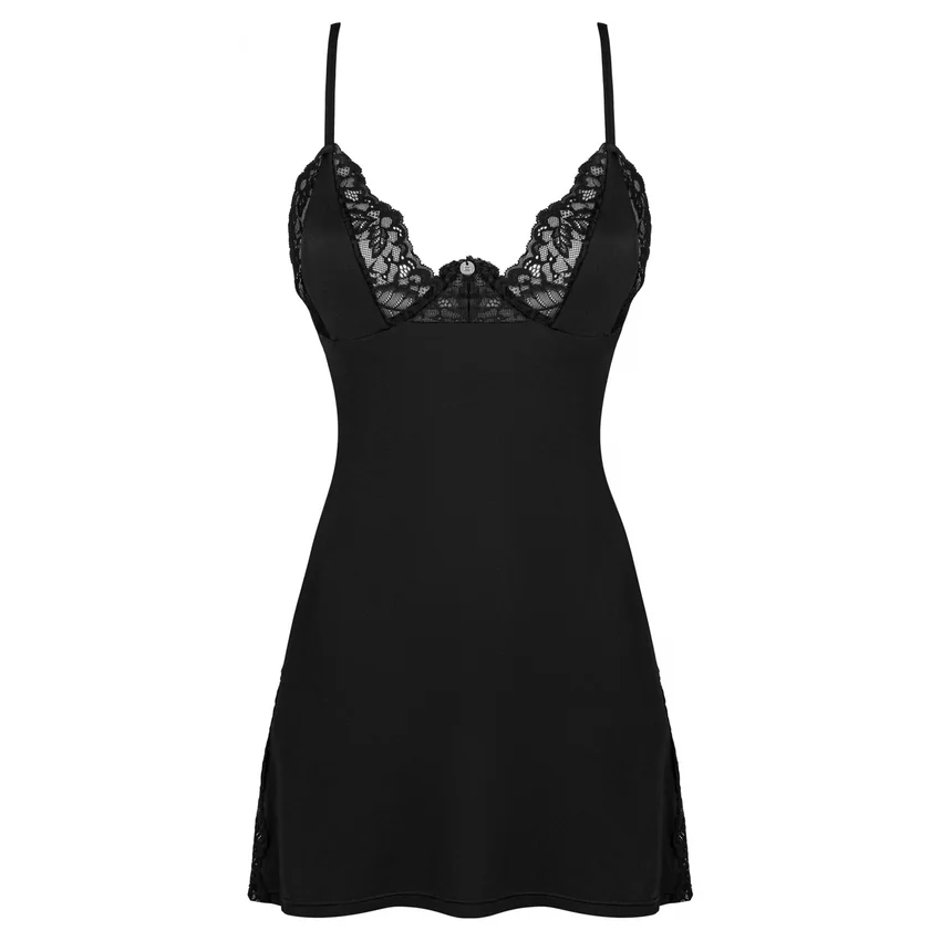 Chemise Obsessive Bellastia Negru XL-2XL