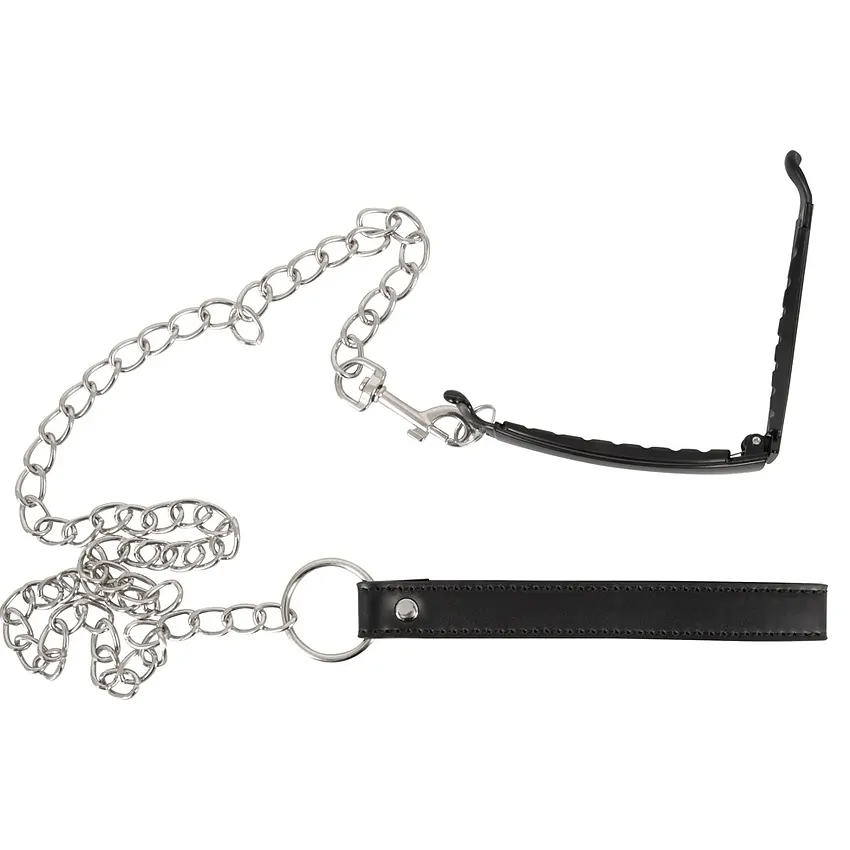 Clema Intimă cu Lesă Bad Kitty – Metalică 11 cm Negru