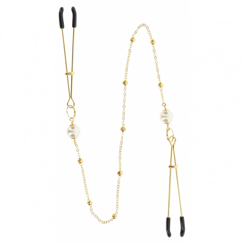 Cleme Pentru Sfârcuri Deluxe Chain Auriu