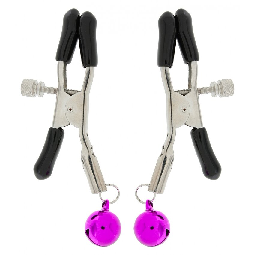 Clești ToyJoy Pentru Sfârcuri Nipple Teasers cu Clopoței Negru
