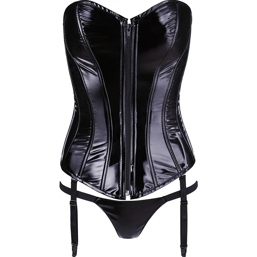 Corset Black Level Vinyl Ivanna Negru XL