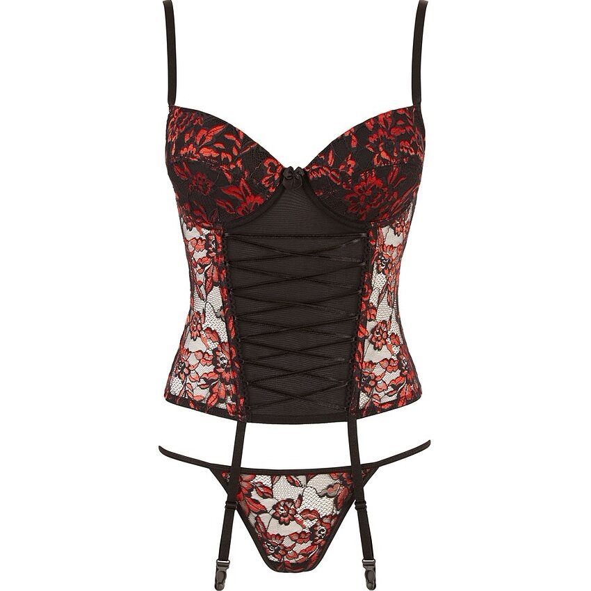 Corset Cottelli Collection Corsage Set Negru L