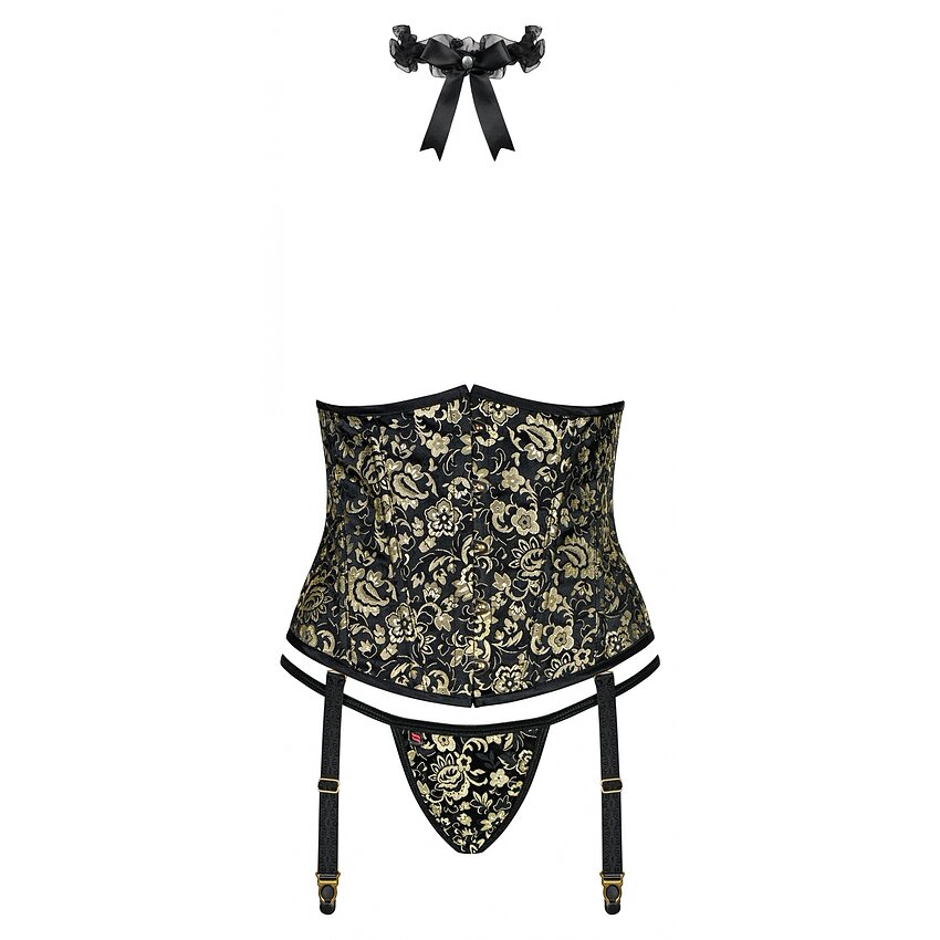 Corset Fara Cupe Obsessive Shelle Negru L-XL