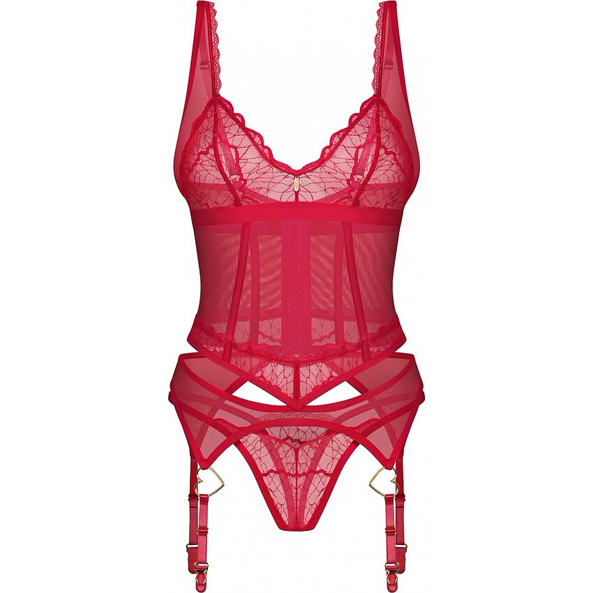 Corset Obsessive Cupide Desir Roșu S-M