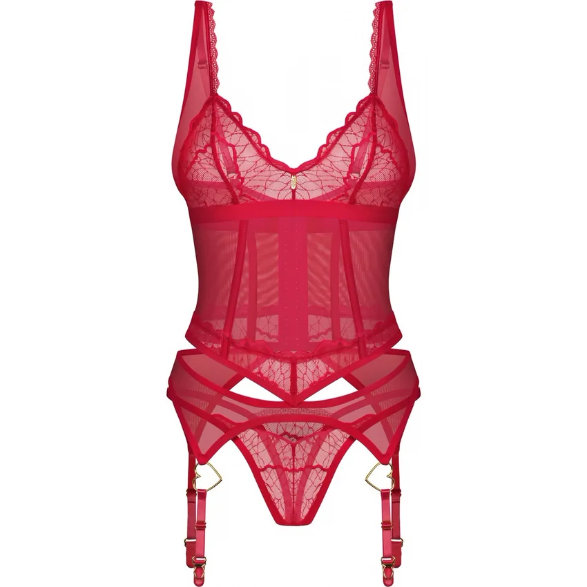 Corset Obsessive Cupide Desir Roșu S-M