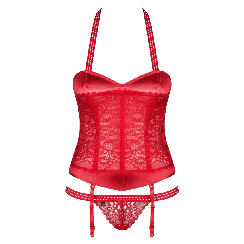 Corset Obsessive Flameria Roșu L-XL