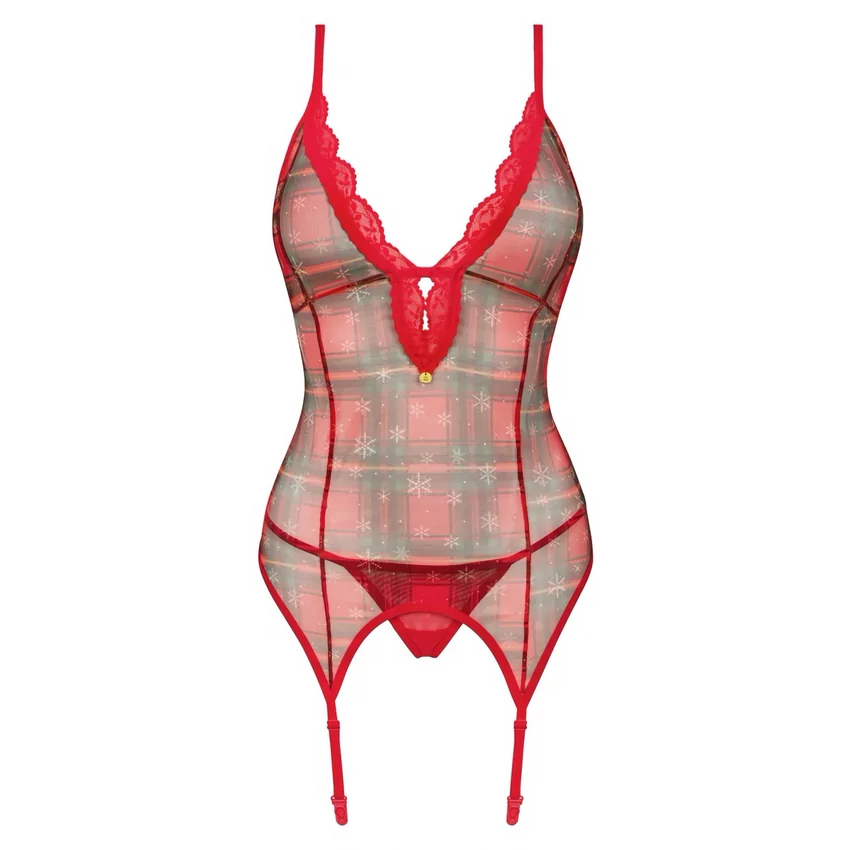 Corset Obsessive Jollymore Roșu XL-2XL