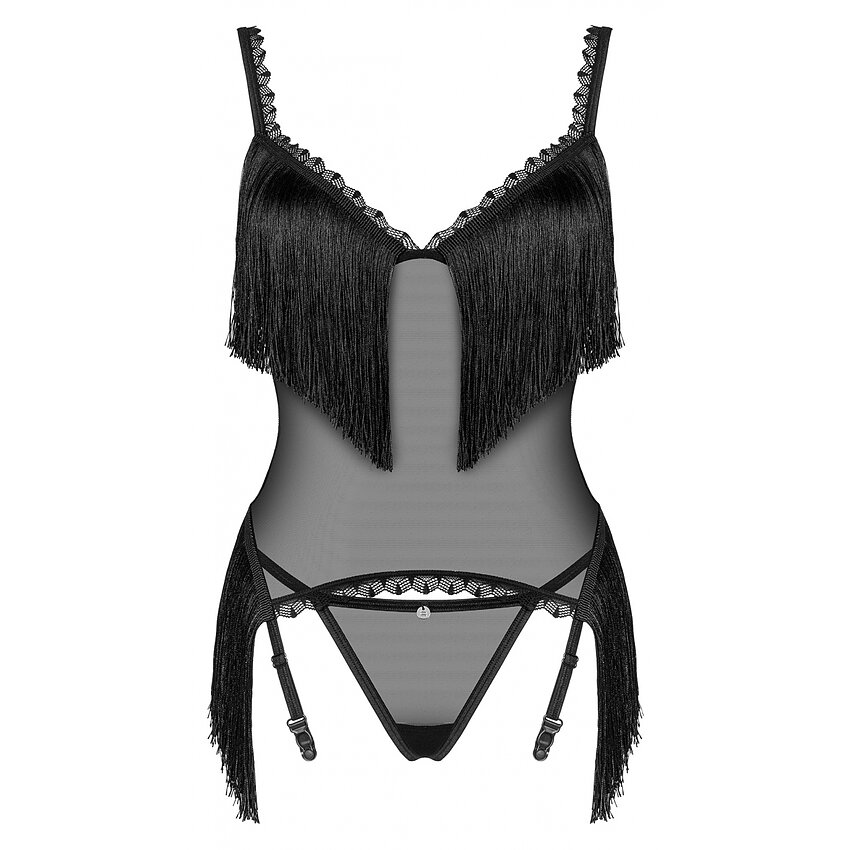 Corset Obsessive Sherila Negru XL-2XL