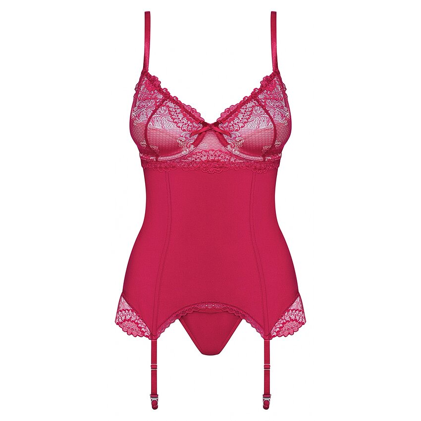 Corset Rosu Obsessive Rosalyne 2XL