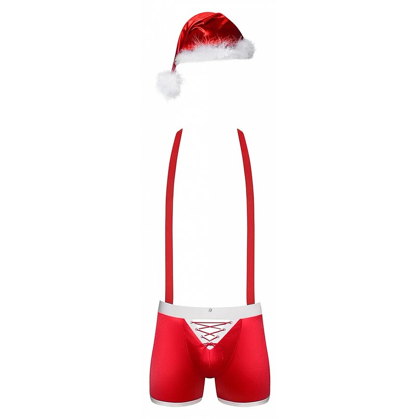 Costum Obsessive Mr Claus Roșu L-XL