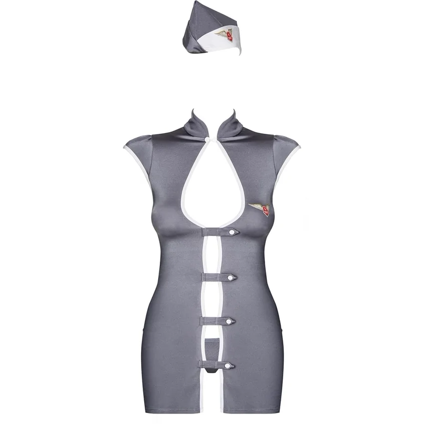 Costum Obsessive Stewardesă Gri L-XL