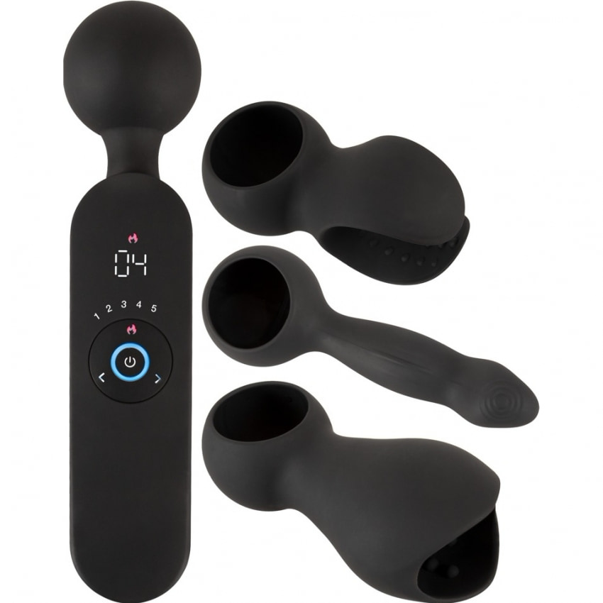 Couples Choice Wand – 12 Moduri, încălzire 41°C, Reîncărcabil Negru