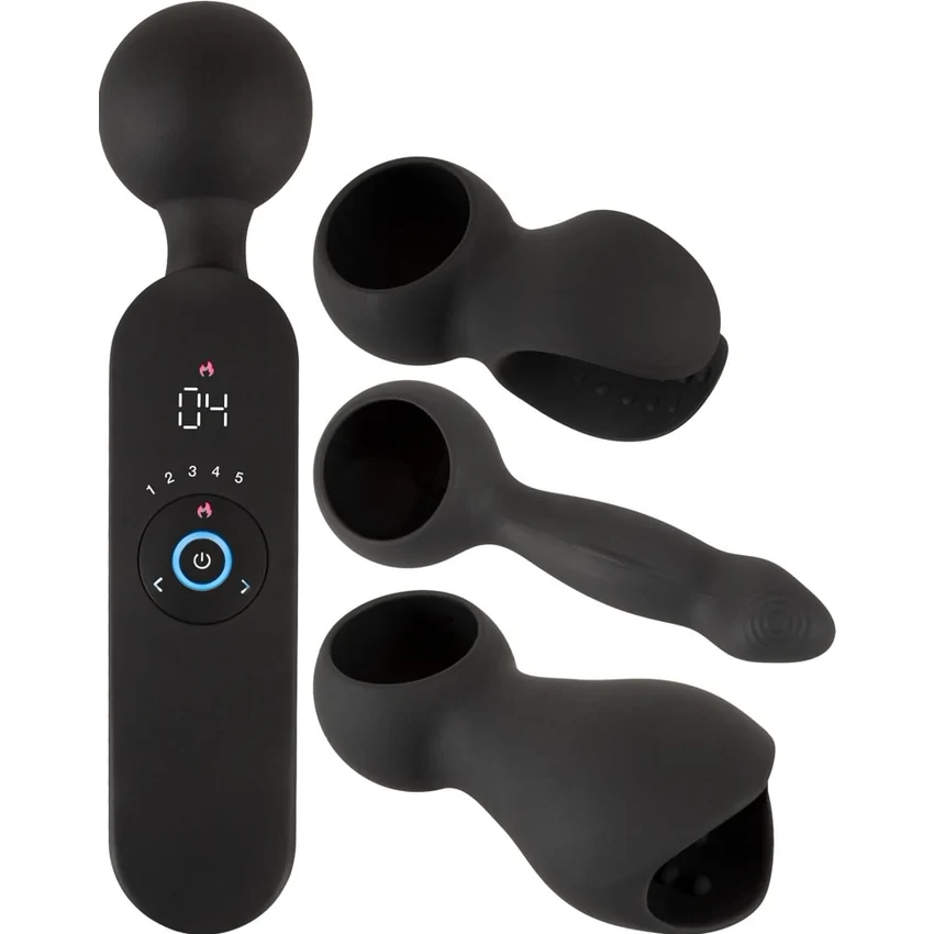 Couples Choice Wand – 12 Moduri, încălzire 41°C, Reîncărcabil Negru