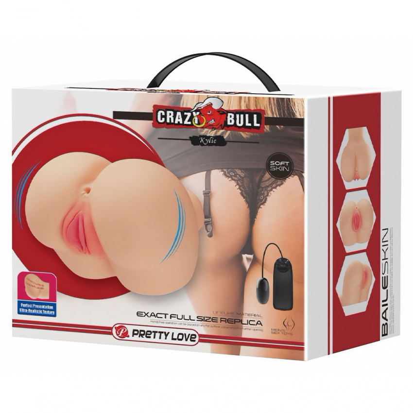 Crazy Bull Kylie - Masturbator Dublu cu Vibrații,