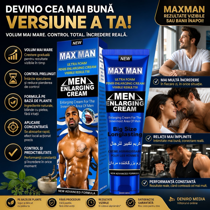 Cremă Mărire Penis Maxman Albastru 50ml