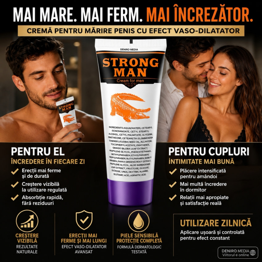 Cremă Creștere Membru Strong Man 50ml