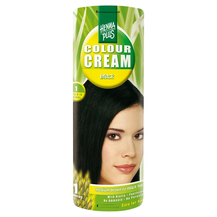Cremă Nuanțatoare 1 Colour Cream Black Hennaplus 60ml