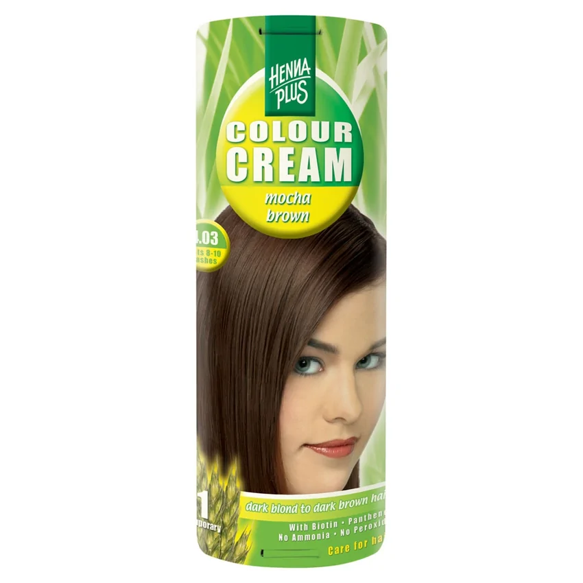 Cremă nuanțatoare 4.03 Colour Cream Mocha Brown Hennaplus 60 ml