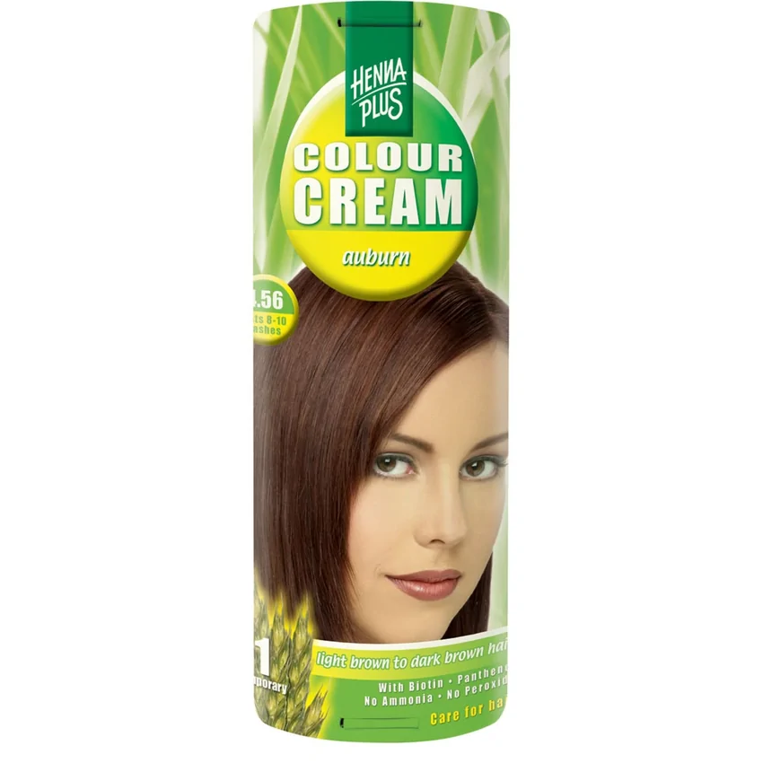 Cremă nuanțatoare 4.56 Colour Cream Auburn Hennaplus 60 ml