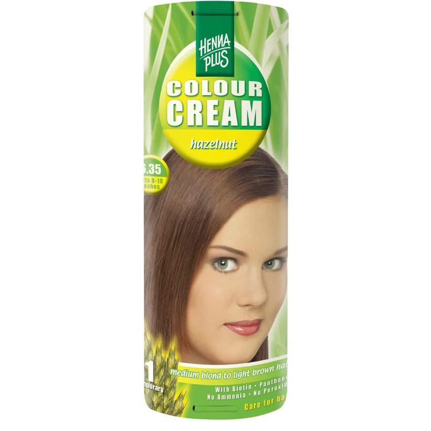 Cremă nuanțatoare 6.35 Colour Cream Hazelnut Hennaplus 60 ml