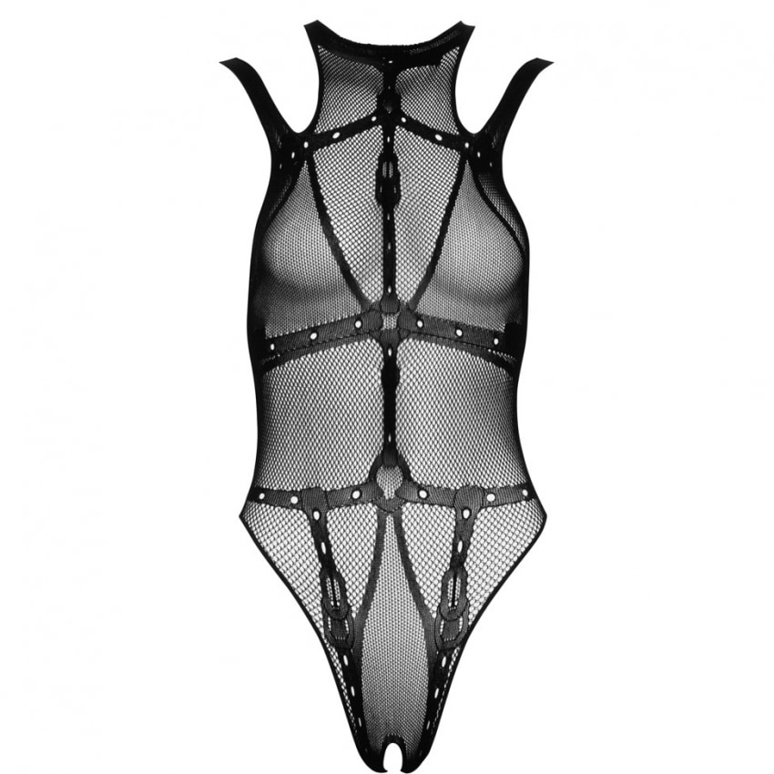 Crotchless Body Cottelli Collection Maya Negru S-L