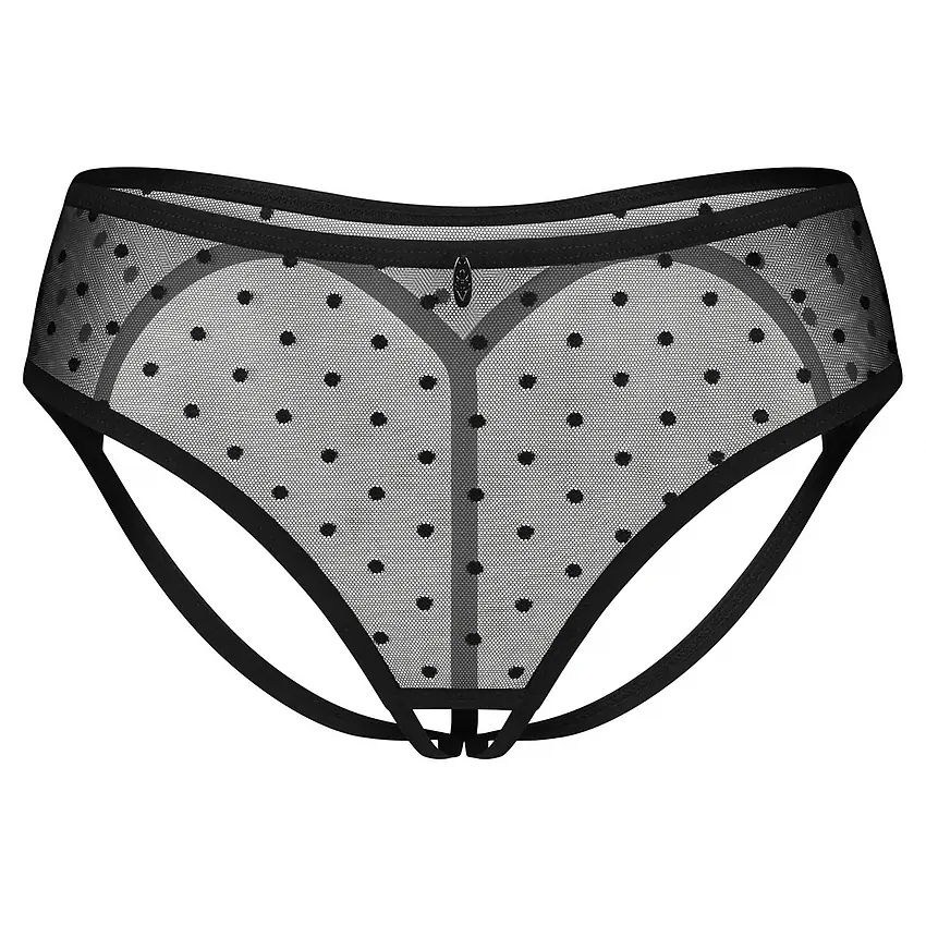 Crotchless Panties Obsessive Nuites Negru 2XL-3XL