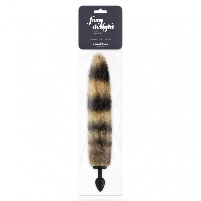 Crushious Foxy Delight Plug Anal cu Coadă 30 cm Negru