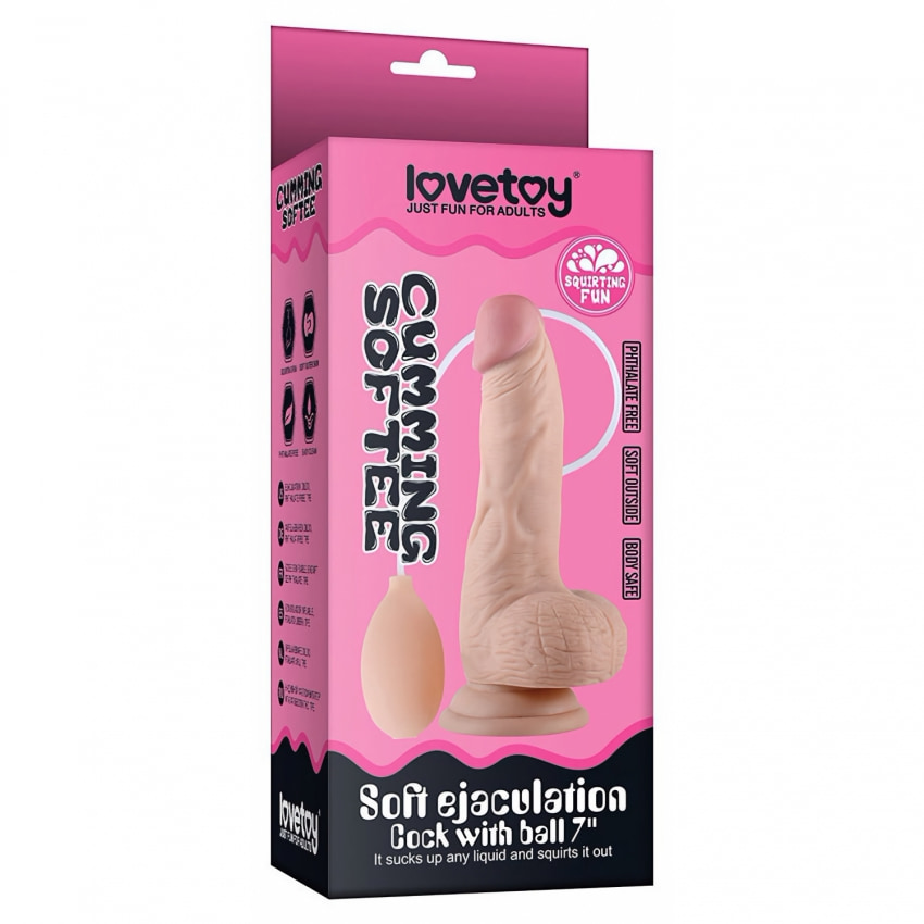 Dildo Soft Cu Ejaculare Și Testicule 20cm