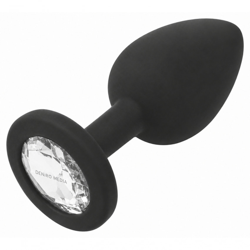 Dop Anal Diamond Jewel Premium din Silicon Negru